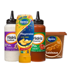 Remia snacksaus, friteslijn, satésaus of Yildriz saus*
